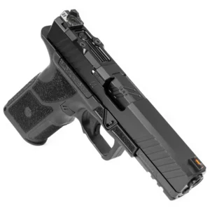 OZ9 V2 DUTY Pistol BLACK, off right side on a white background